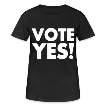 Vote yes - T-shirt respirant Femme - noir - Devant - AI Model Female 172 light (172cm)