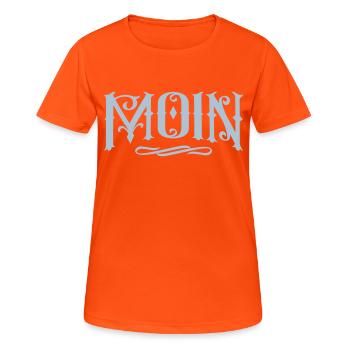 Par Moin - T-shirt respirant Femme - orange néon - Devant - AI Model Female 172 dark (172cm)
