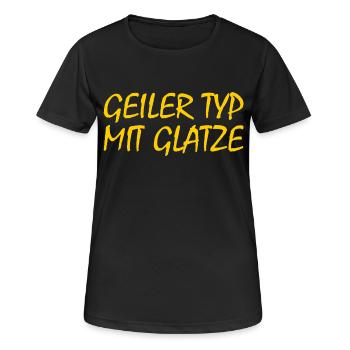 geiler typ mit glatze - Frauen T-Shirt atmungsaktiv - Schwarz - Vorne - AI Model Female 172 light (172cm)