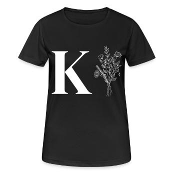 Minimalist flowers - Women's Breathable T-Shirt - black - Front - AI Model Female 172 light (172cm)