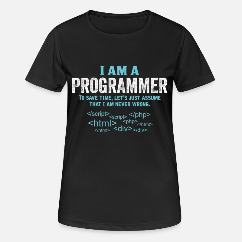 I Am A Programmer... - Women's Breathable T-Shirt - black