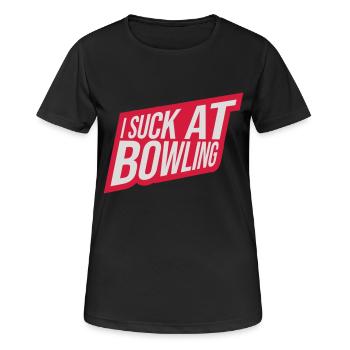 Je suis nul au bowling - T-shirt respirant Femme - noir - Devant - AI Model Female 172 light (172cm)