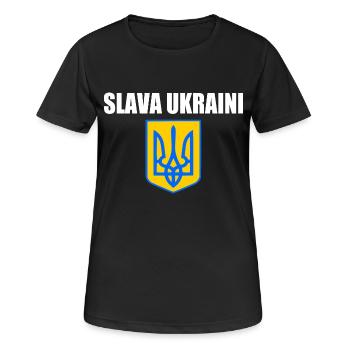 Ukraine - T-shirt respirant Femme - noir - Devant - AI Model Female 172 light (172cm)