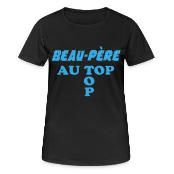 Father-in-law at the top - Women's Breathable T-Shirt - black - Front - AI Model Female 172 light (172cm)