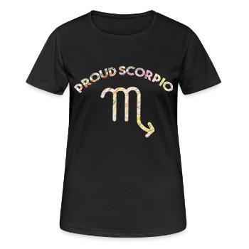 Sternzeichen Skorpion - Frauen T-Shirt atmungsaktiv - Schwarz - Vorne - AI Model Female 172 light (172cm)