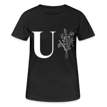 Minimalist flowers - Women's Breathable T-Shirt - black - Front - AI Model Female 172 light (172cm)