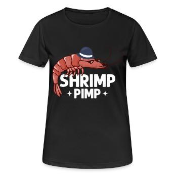Shrimp Pimp Shrimp Lover Seafood - Frauen T-Shirt atmungsaktiv - Schwarz - Vorne - AI Model Female 172 light (172cm)
