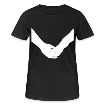 Hand Pfote - Frauen T-Shirt atmungsaktiv - Schwarz - Vorne - AI Model Female 172 light (172cm)