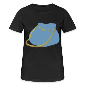 backpack suitcase rucksack bag aktenkoffer131 - Frauen T-Shirt atmungsaktiv - Schwarz - Vorne - AI Model Female 172 light (172cm)