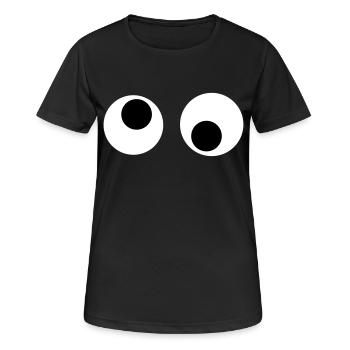eyes - Women's Breathable T-Shirt - black - Front - AI Model Female 172 light (172cm)