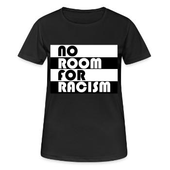 Pas de place pour le racisme - T-shirt respirant Femme - noir - Devant - AI Model Female 172 light (172cm)