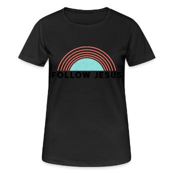 Christliche Sprüche - Frauen T-Shirt atmungsaktiv - Schwarz - Vorne - AI Model Female 172 light (172cm)