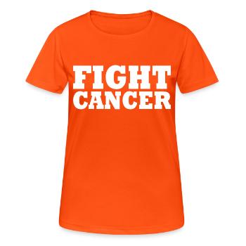 Fight cancer - T-shirt respirant Femme - orange néon - Devant - AI Model Female 172 dark (172cm)