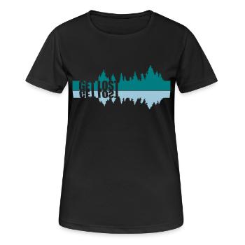 Mirroring Get Lost - Women's Breathable T-Shirt - black - Front - AI Model Female 172 light (172cm)