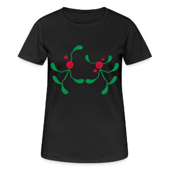 Paires de gui - T-shirt respirant Femme - noir - Devant - AI Model Female 172 light (172cm)