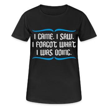 Je suis venu voir oublier - T-shirt respirant Femme - noir - Devant - AI Model Female 172 light (172cm)