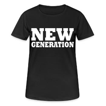 New generation - Frauen T-Shirt atmungsaktiv - Schwarz - Vorne - AI Model Female 172 light (172cm)