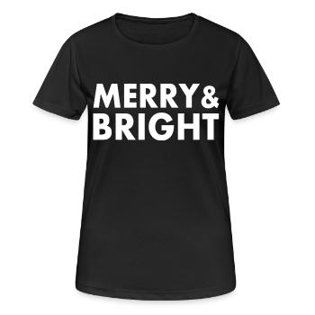 Merry and bright - Women's Breathable T-Shirt - black - Front - AI Model Female 172 light (172cm)