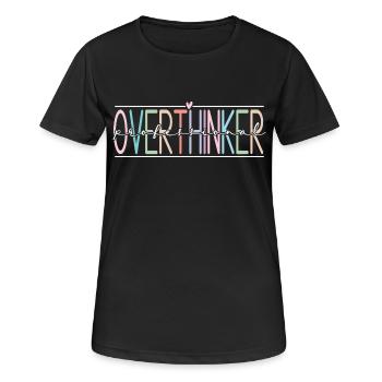 Penseur excessif - T-shirt respirant Femme - noir - Devant - AI Model Female 172 light (172cm)