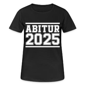abitur 2025 - Frauen T-Shirt atmungsaktiv - Schwarz - Vorne - AI Model Female 172 light (172cm)