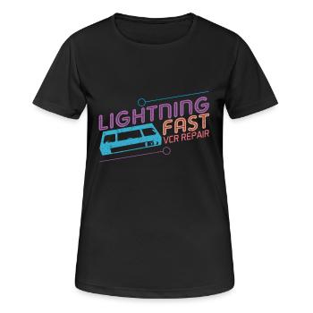 Funny VHS VCR Vintage 90s 80s Shirt Gift - Women's Breathable T-Shirt - black - Front - AI Model Female 172 light (172cm)