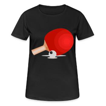 Table tennis table tennis player gift - Women's Breathable T-Shirt - black - Front - AI Model Female 172 light (172cm)