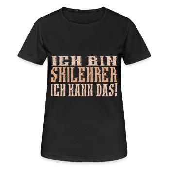Ich bin Skilehrer - Frauen T-Shirt atmungsaktiv - Schwarz - Vorne - AI Model Female 172 light (172cm)