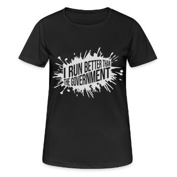 mieux fonctionner que le gouvernement - T-shirt respirant Femme - noir - Devant - AI Model Female 172 light (172cm)