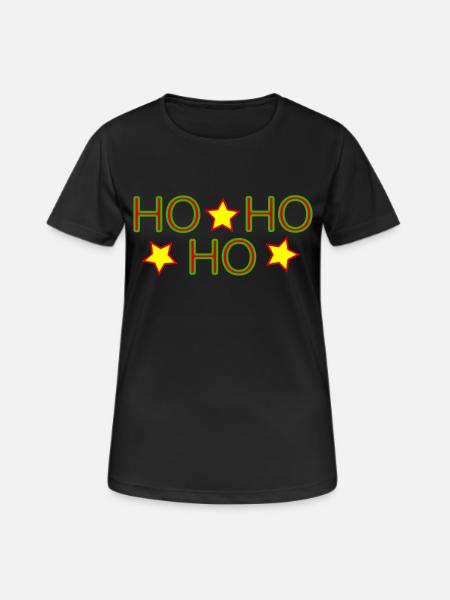 HO HO HO - Women's Breathable T-Shirt - black