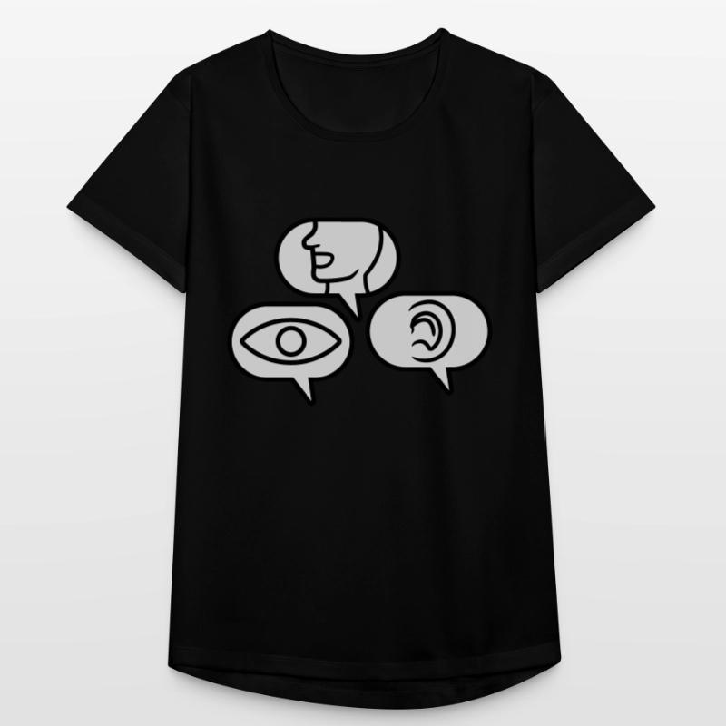See Speak Hear Speech bubbles Women's Breathable T-Shirt