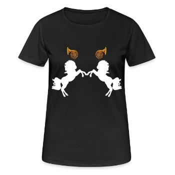 Two unicorns - Women's Breathable T-Shirt - black - Front - AI Model Female 172 light (172cm)