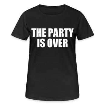 The party is over - Women's Breathable T-Shirt - black - Front - AI Model Female 172 light (172cm)