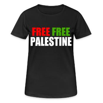 Free Free palestine - Women's Breathable T-Shirt - black - Front - AI Model Female 172 light (172cm)