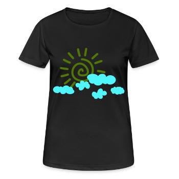 Soleil Ciel - T-shirt respirant Femme - noir - Devant - AI Model Female 172 light (172cm)