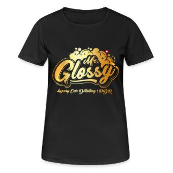 M. Brillant - T-shirt respirant Femme - noir - Devant - AI Model Female 172 light (172cm)