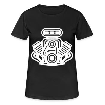 Motor Auto Symbol Tuning - Frauen T-Shirt atmungsaktiv - Schwarz - Vorne - AI Model Female 172 light (172cm)