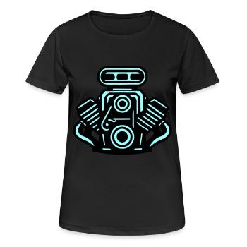 Motor Auto Symbol Tuning - Frauen T-Shirt atmungsaktiv - Schwarz - Vorne - AI Model Female 172 light (172cm)