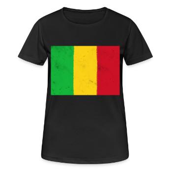 Drapeau du Mali - T-shirt respirant Femme - noir - Devant - AI Model Female 172 light (172cm)