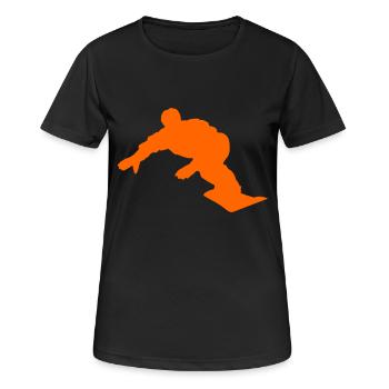 Snow boarder - Women's Breathable T-Shirt - black - Front - AI Model Female 172 light (172cm)