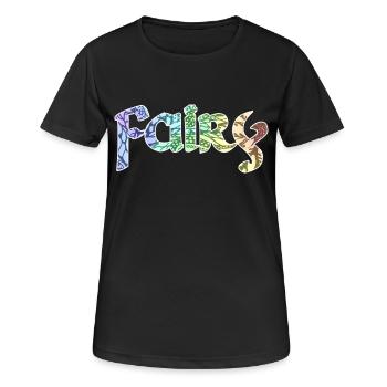 Fairy romantische Schrift - Frauen T-Shirt atmungsaktiv - Schwarz - Vorne - AI Model Female 172 light (172cm)