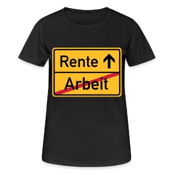 ortsschild_arbeit_rente__f3 - T-shirt respirant Femme - noir - Devant - AI Model Female 172 light (172cm)