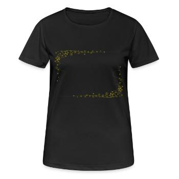 Sternrahmen Gold - Frauen T-Shirt atmungsaktiv - Schwarz - Vorne - AI Model Female 172 light (172cm)
