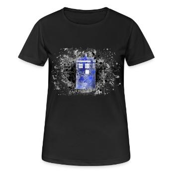 Tardis Paint Splatter - Women's Breathable T-Shirt - black - Front - AI Model Female 172 light (172cm)