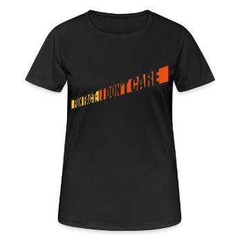 I dont care fact - Frauen T-Shirt atmungsaktiv - Schwarz - Vorne - AI Model Female 172 light (172cm)