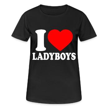 I love ladyboys - Women's Breathable T-Shirt - black - Front - AI Model Female 172 light (172cm)
