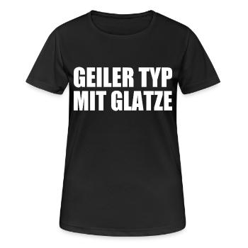 geiler typ mit glatze - Frauen T-Shirt atmungsaktiv - Schwarz - Vorne - AI Model Female 172 light (172cm)