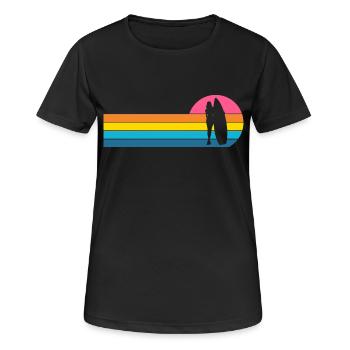 Surfeuse Surfeuse - T-shirt respirant Femme - noir - Devant - AI Model Female 172 light (172cm)