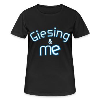 Giesing et moi - T-shirt respirant Femme - noir - Devant - AI Model Female 172 light (172cm)