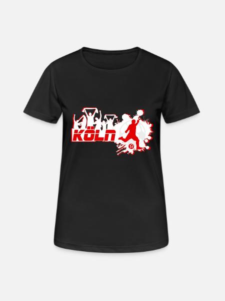 Köln Fan - Frauen T-Shirt atmungsaktiv - Schwarz