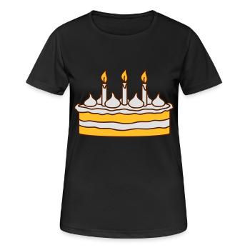 Birthday Cake - Women's Breathable T-Shirt - black - Front - AI Model Female 172 light (172cm)